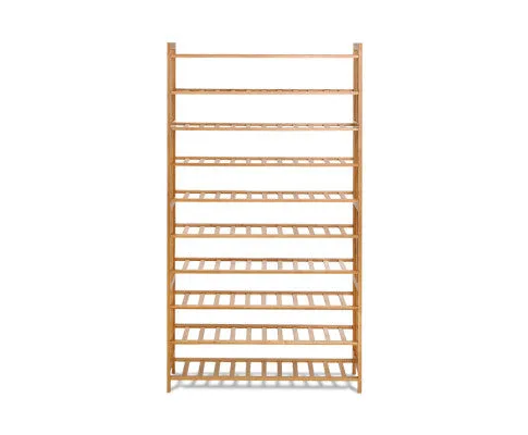 Artiss Shoe Rack Cabinet Bamboo 10-tier 50 Pairs