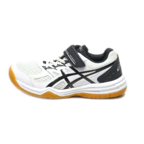 Asics Upcourt 4 Sport Shoes Fabric White Colour For Kids