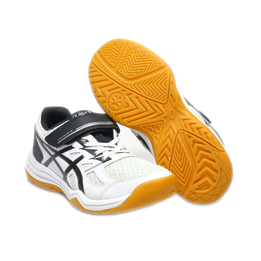 Asics Upcourt 4 Sport Shoes Fabric White Colour For Kids