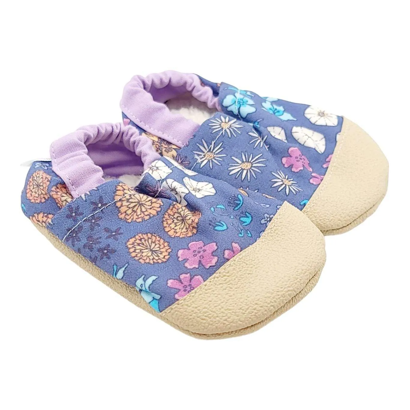 Baby Shoes - Periwinkle Fields (0-6mo or 6-12mo) by This Brave Journey