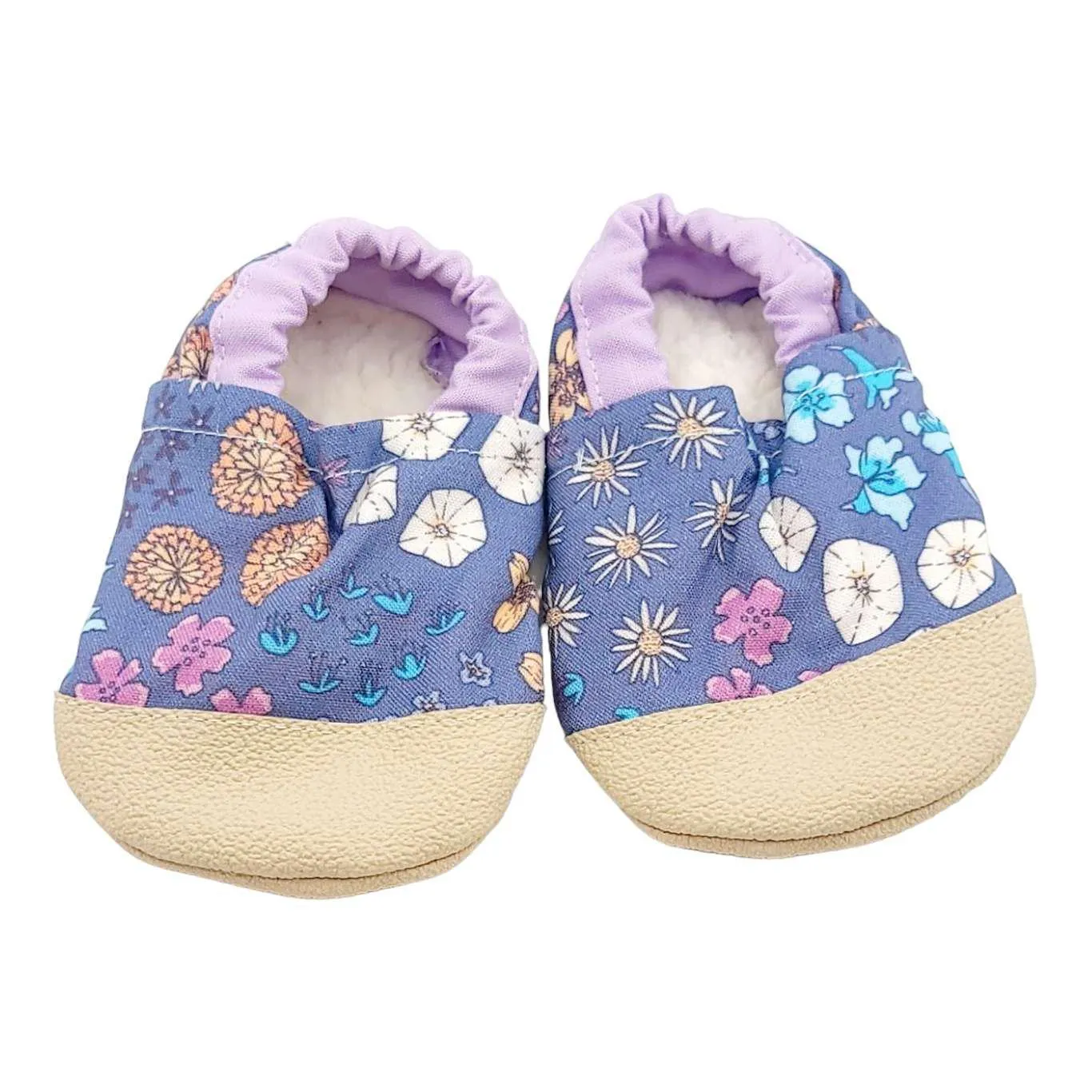 Baby Shoes - Periwinkle Fields (0-6mo or 6-12mo) by This Brave Journey