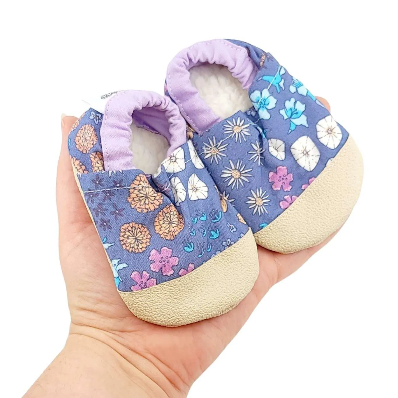 Baby Shoes - Periwinkle Fields (0-6mo or 6-12mo) by This Brave Journey