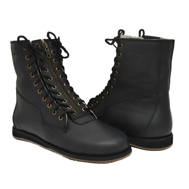 Biker Boots with Heavy-Duty Rubber Sole