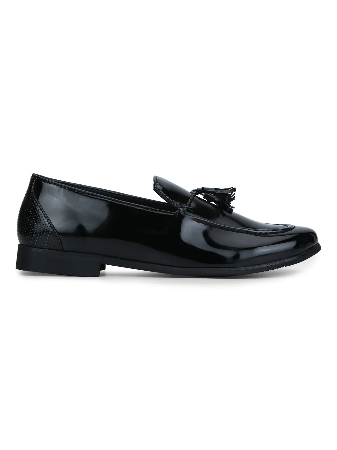 Black PU Tassel Men Loafers