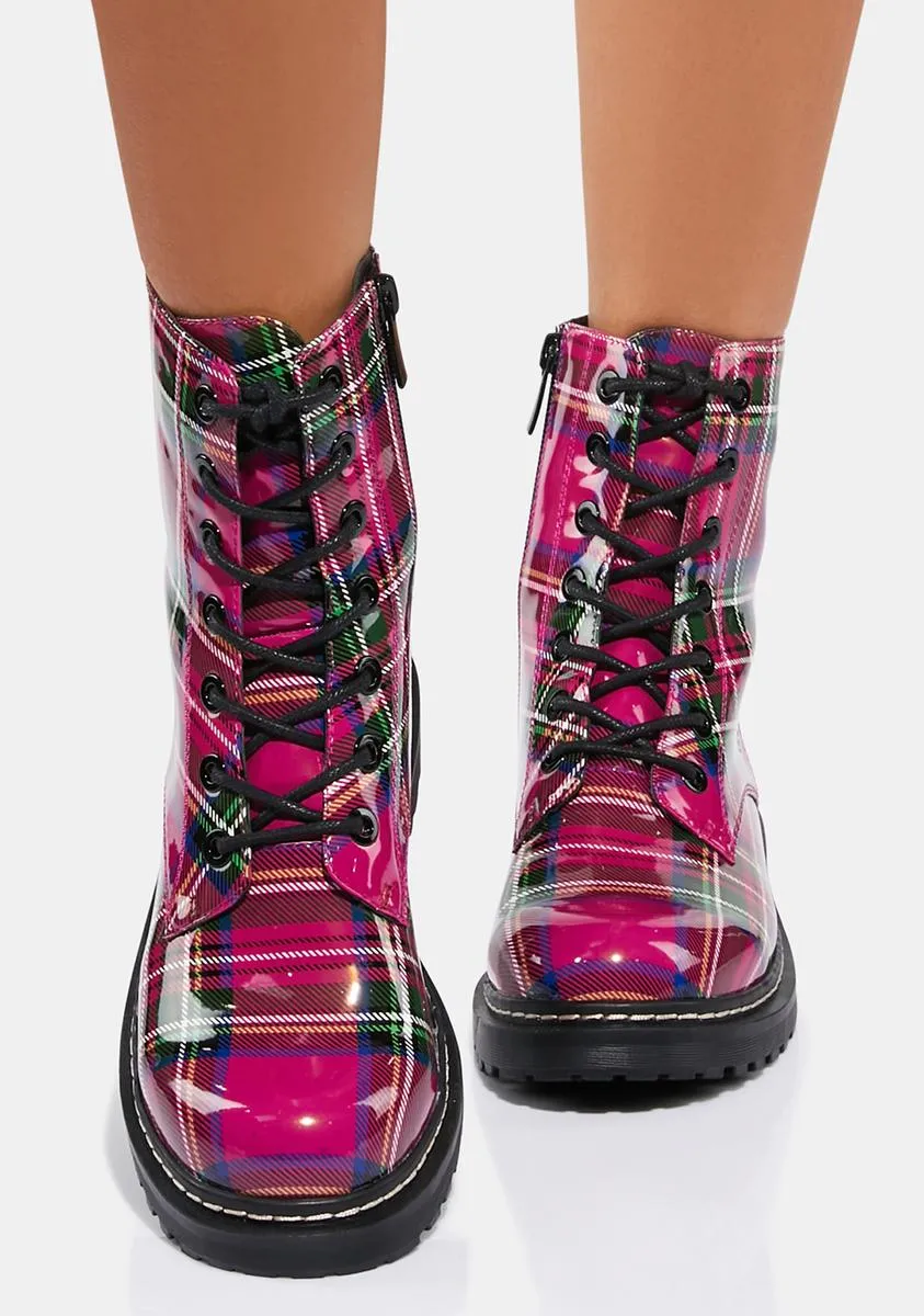 Elite Plaid Combat Boots