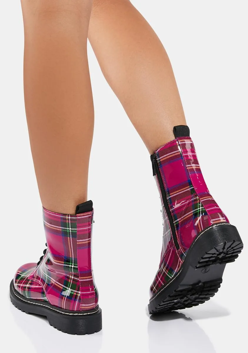 Elite Plaid Combat Boots