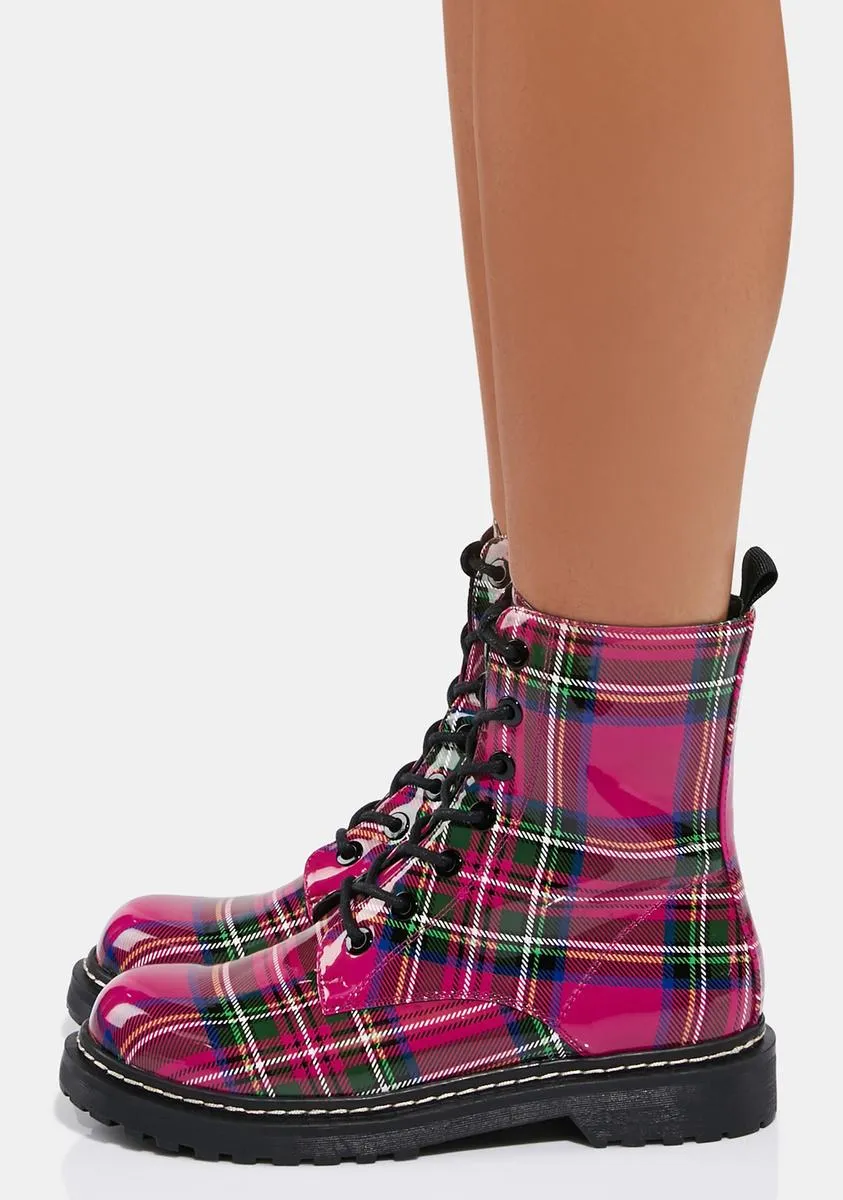 Elite Plaid Combat Boots