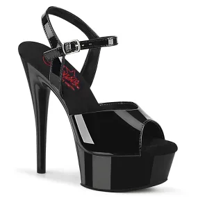 Excite-609 Black Patent Comfort Width, 6" Heel