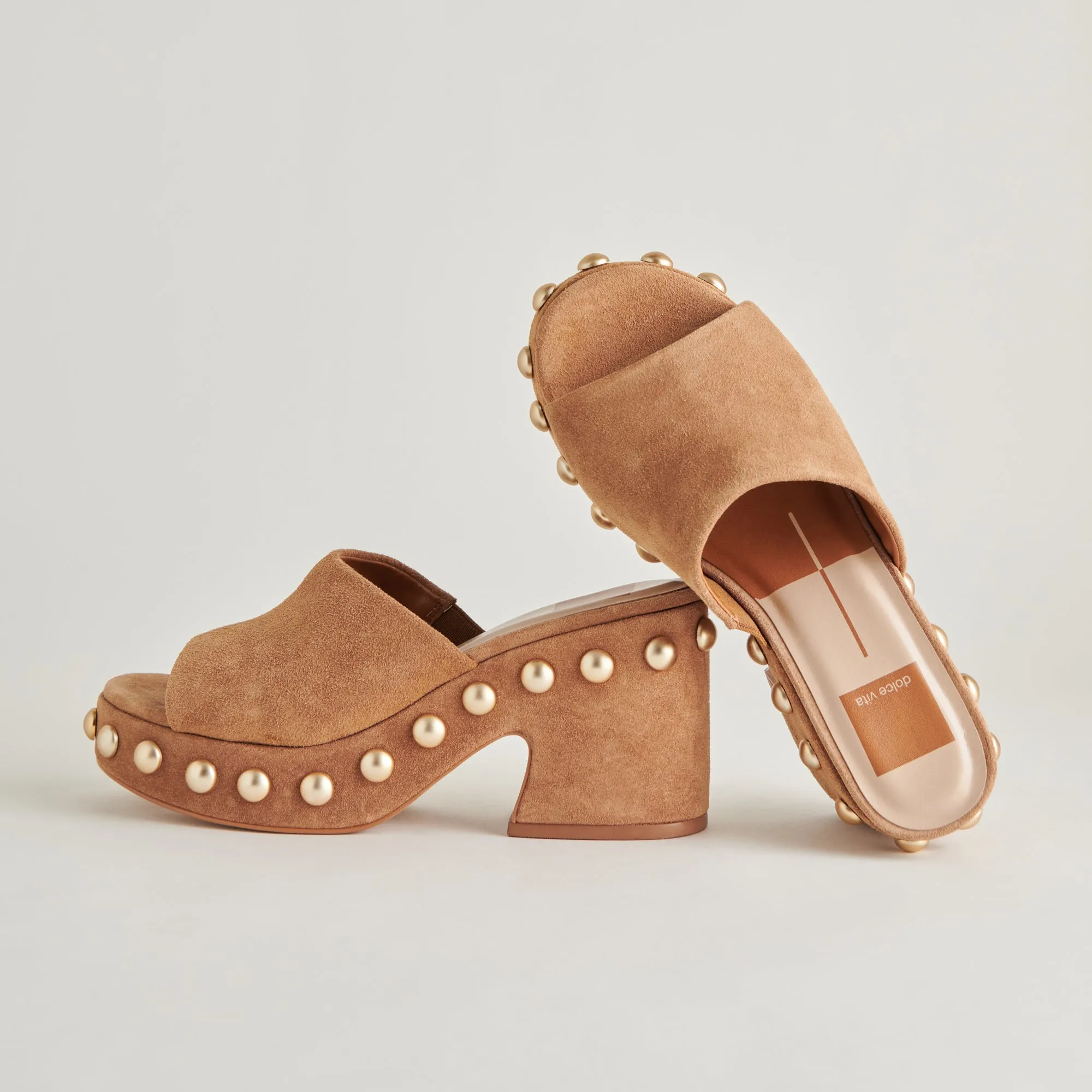 GLORI HEELS PECAN SUEDE