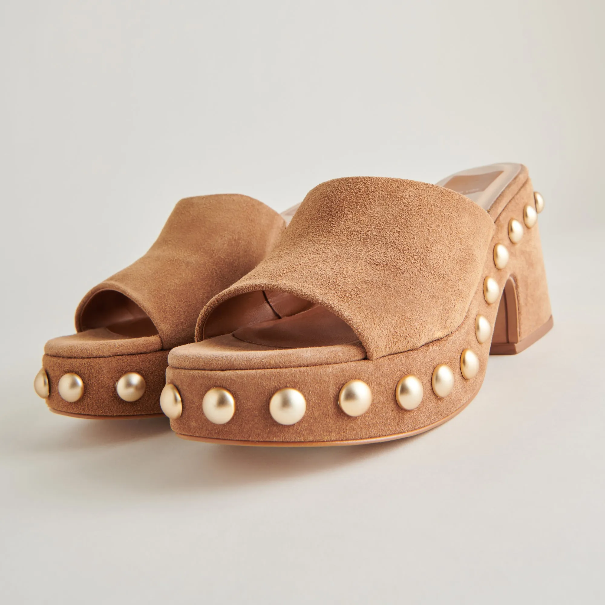 GLORI HEELS PECAN SUEDE