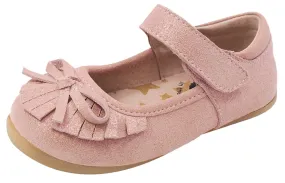 Livie & Luca Girl's Mary Jane with Light Gold Trim, Desert Rose