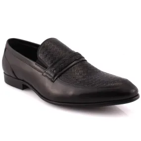 Men “HUDSON” Textured Penny Loafers