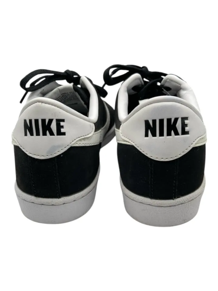 Nike Shoe Size 8 Black & White Suede Low Top Laces Sneakers