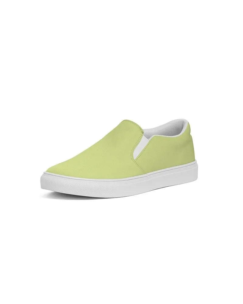 Pastel Yellow Warm Green Slip-On Canvas Sneakers | Women's | Bright Pastel Yellow Warm Green | C15M0Y60K0