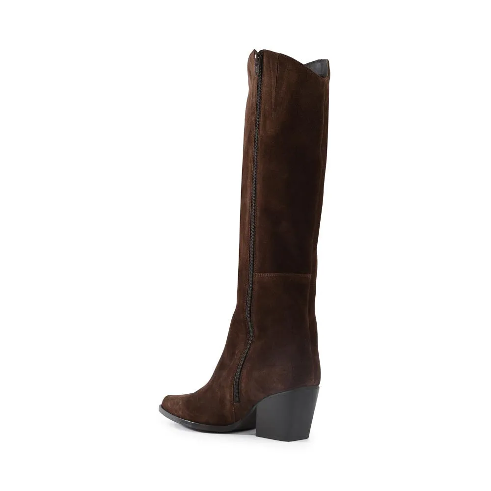 Seychelles Begging You Tall Boot in Dark Brown