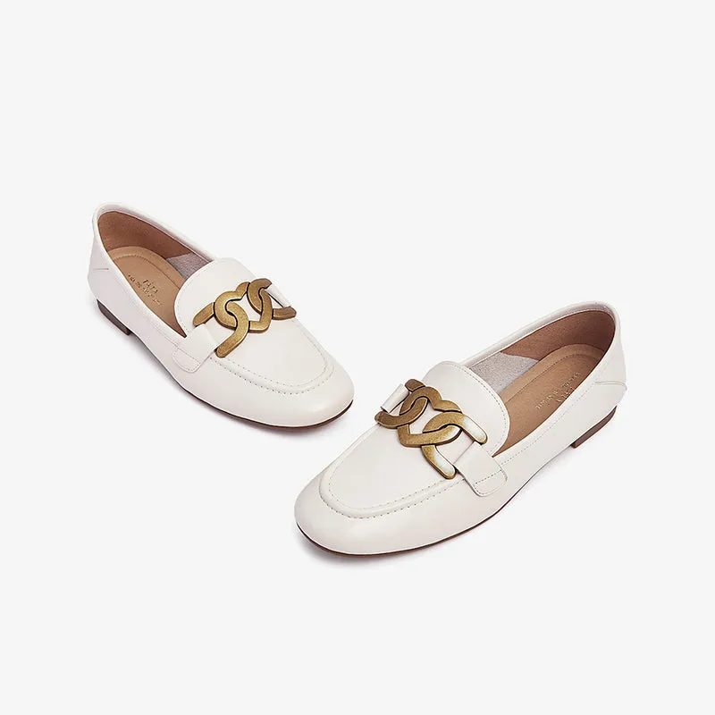 Stylish Low-Heeled Comfort Loafers