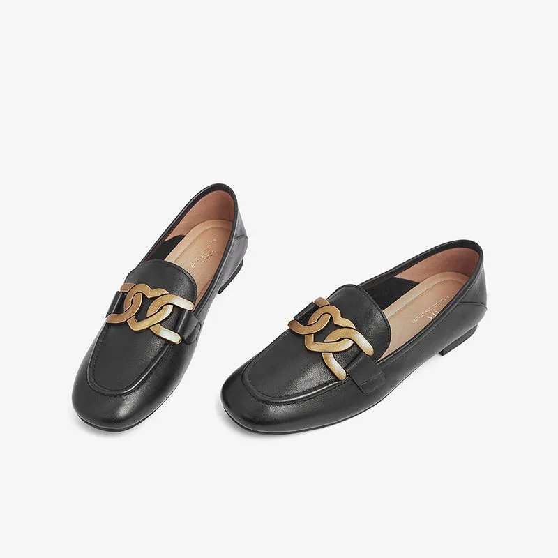 Stylish Low-Heeled Comfort Loafers