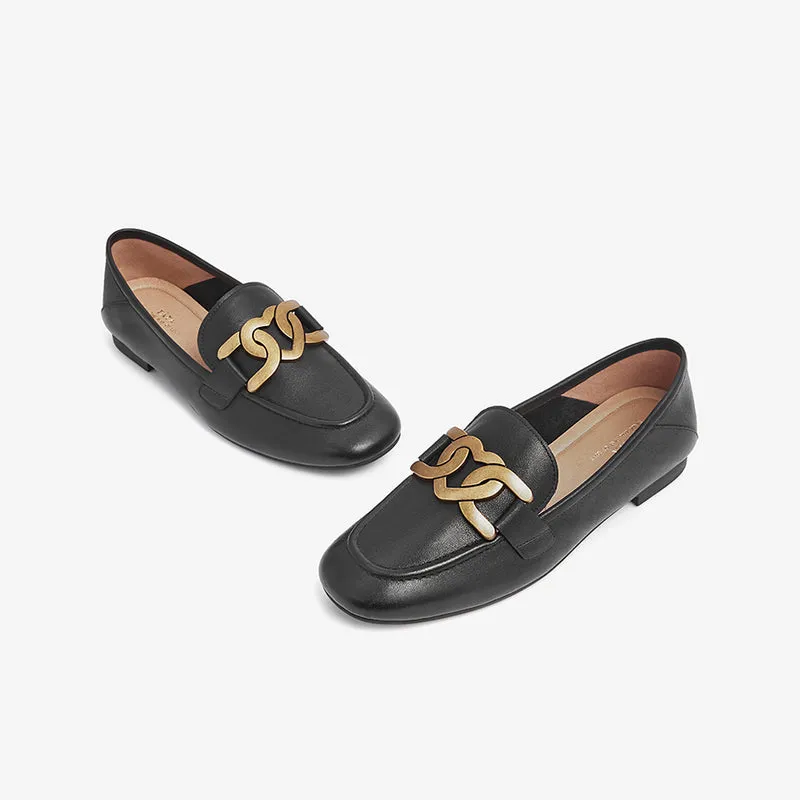 Stylish Low-Heeled Comfort Loafers