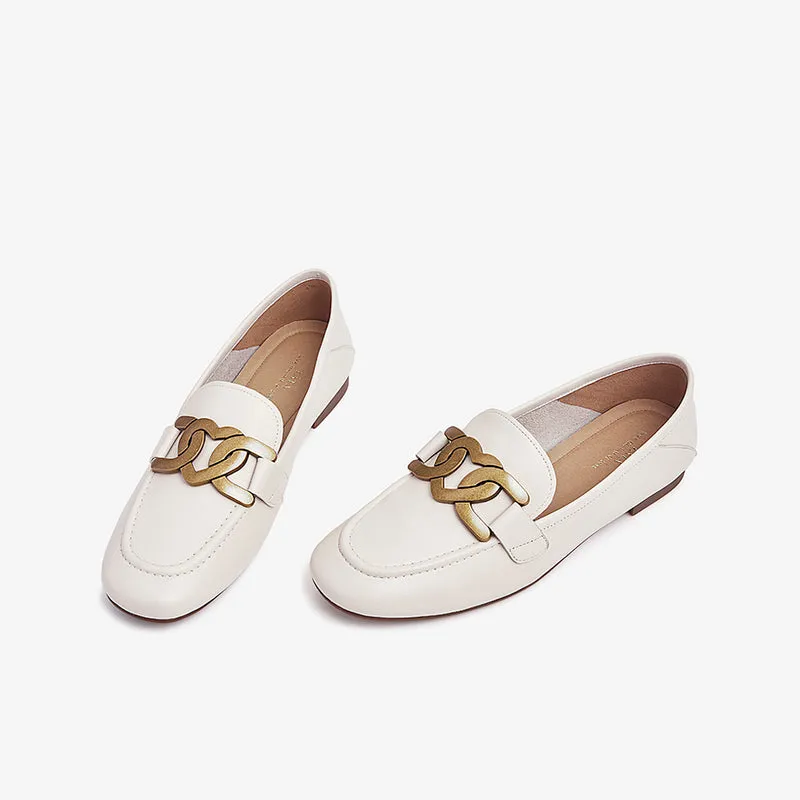 Stylish Low-Heeled Comfort Loafers