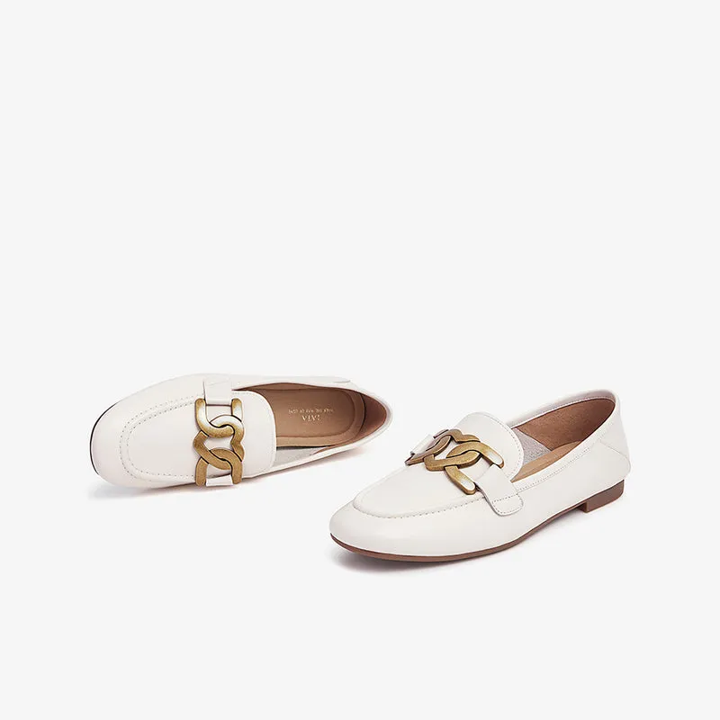 Stylish Low-Heeled Comfort Loafers