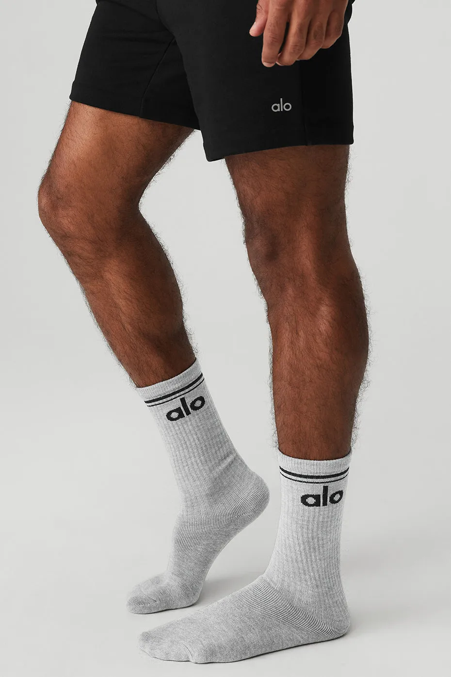 Unisex Throwback Sock - Athletic Heather Grey/Black