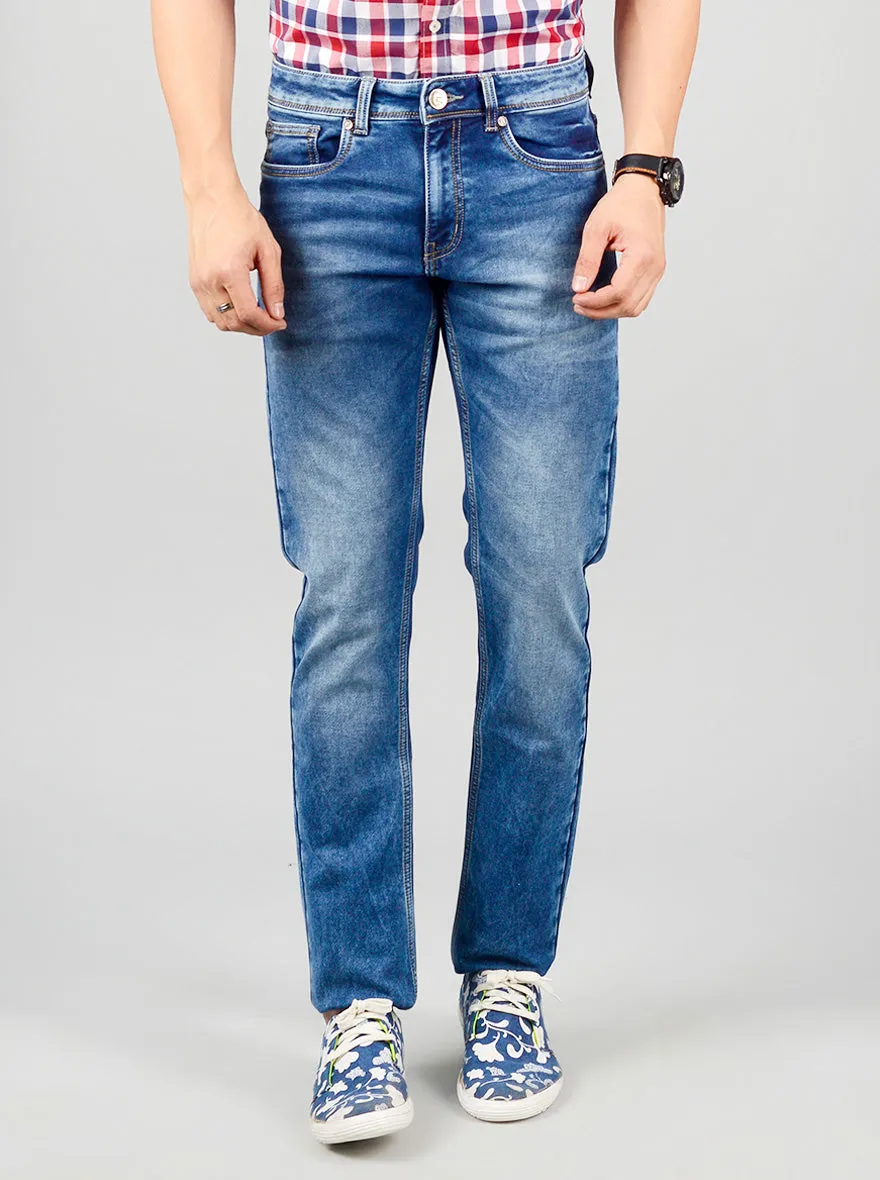 Victoria Blue Washed Straight Fit Jeans | Greenfibre