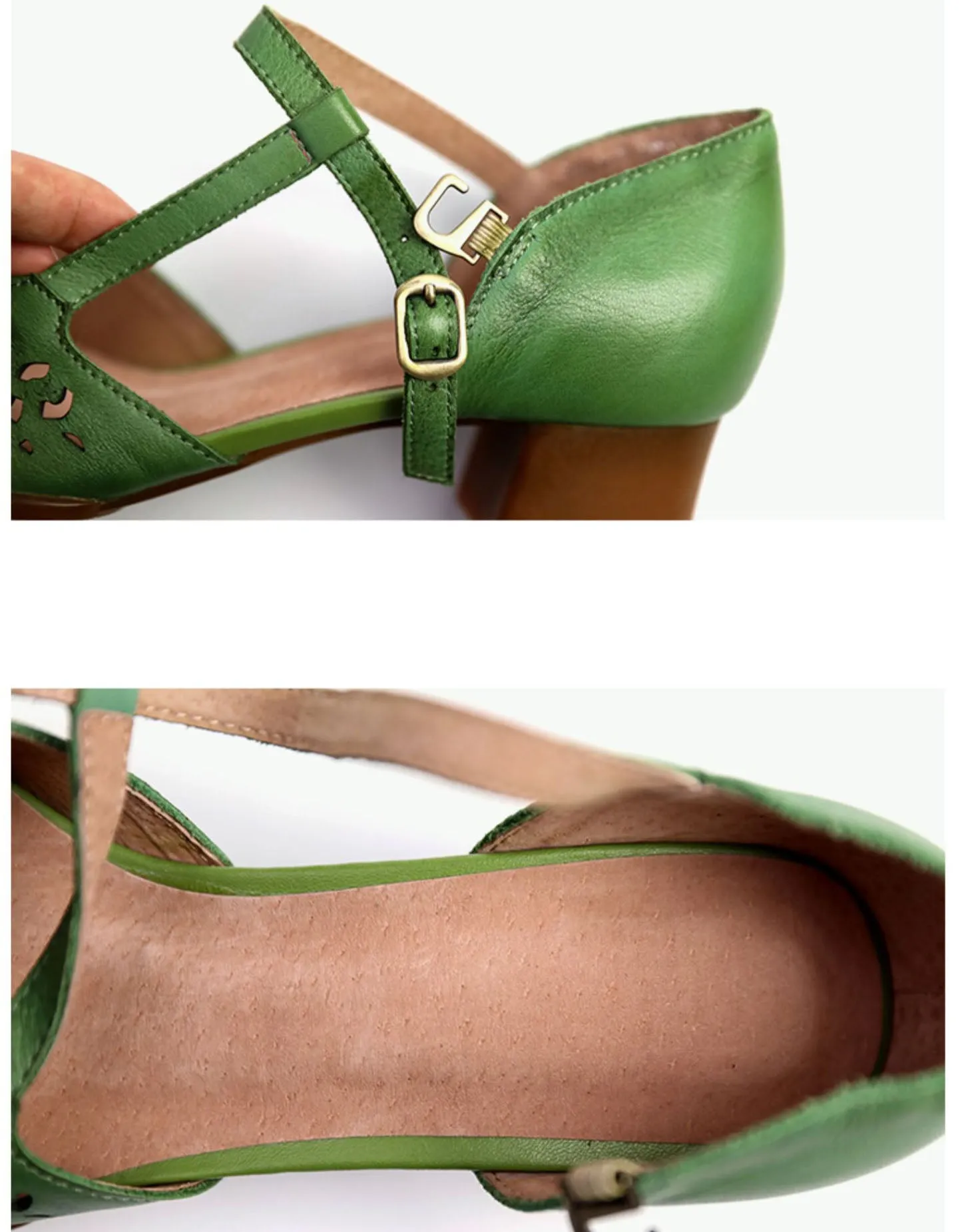 Women's Ankle-strap Vintage Chunky Shoes