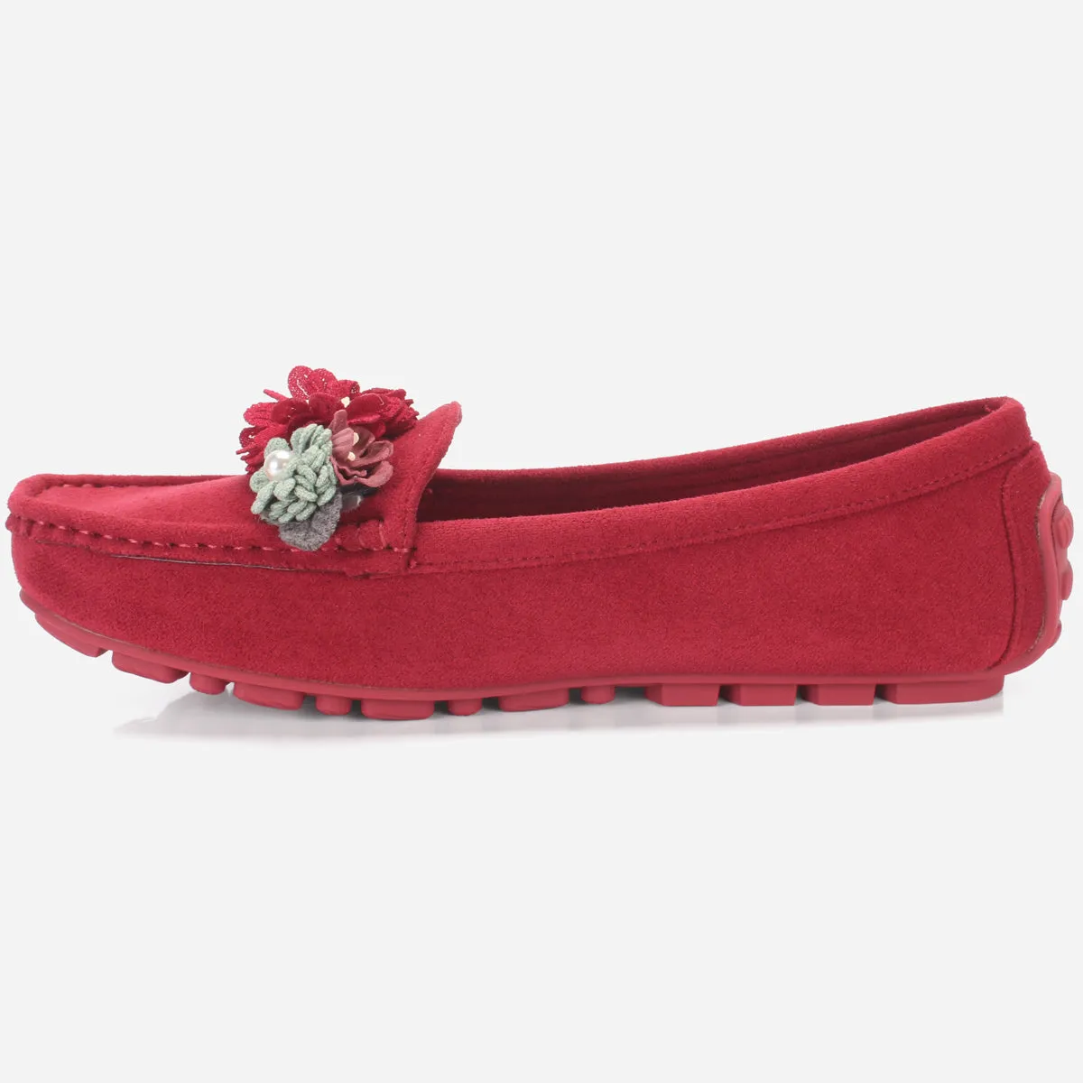 Womens "SEILY" Flat Comfy Slide In Moccasins