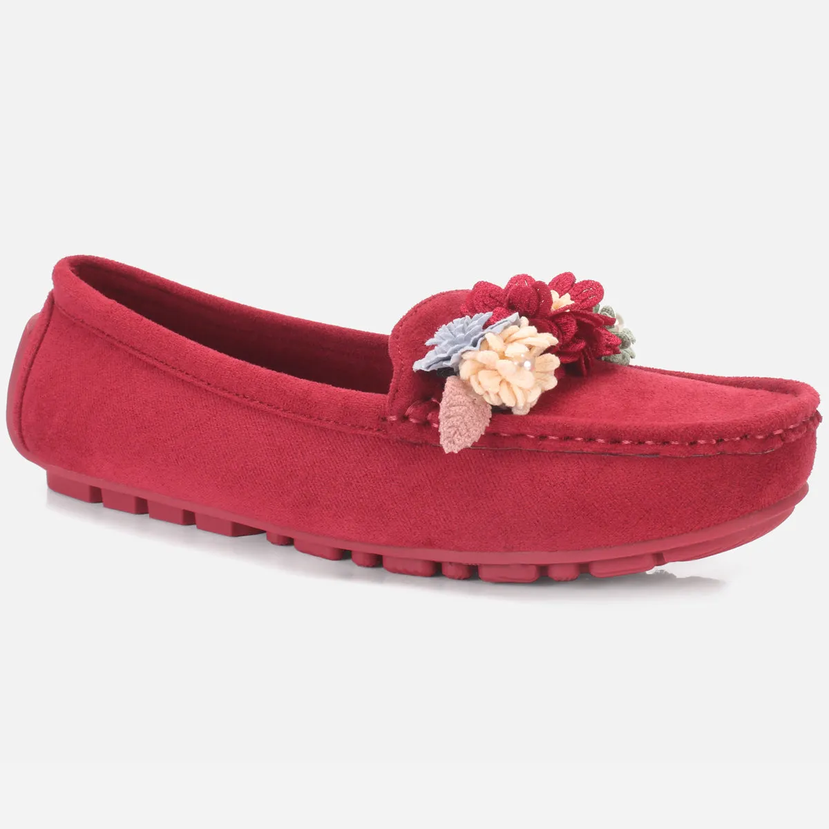 Womens "SEILY" Flat Comfy Slide In Moccasins