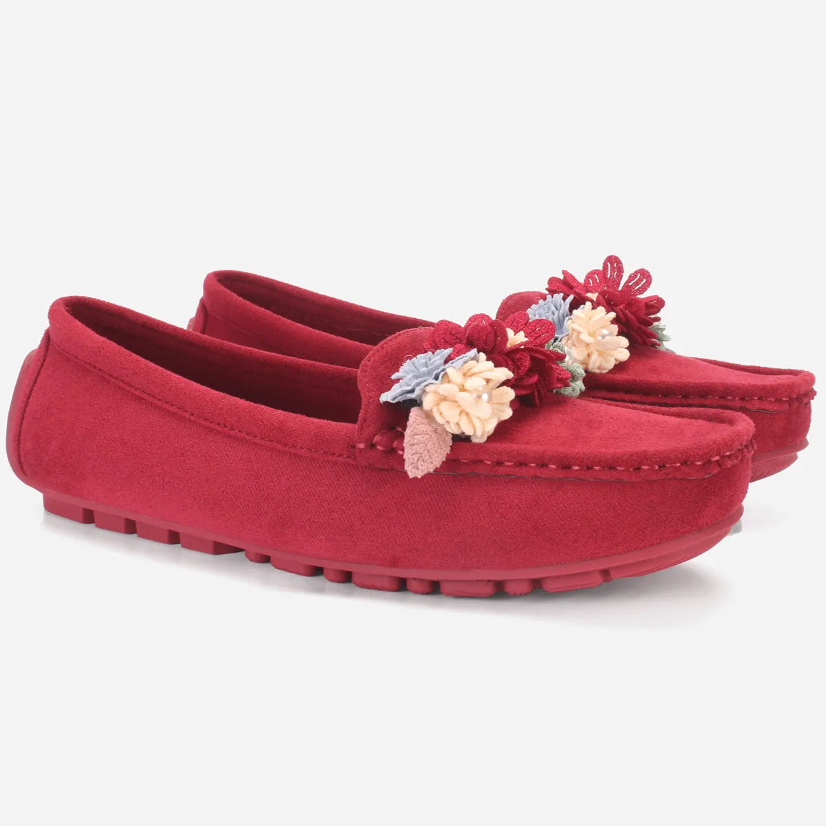 Womens "SEILY" Flat Comfy Slide In Moccasins